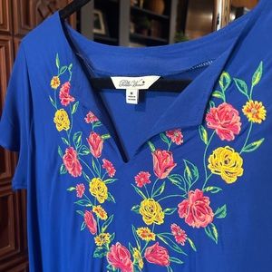 Royal Blue embroidered dress